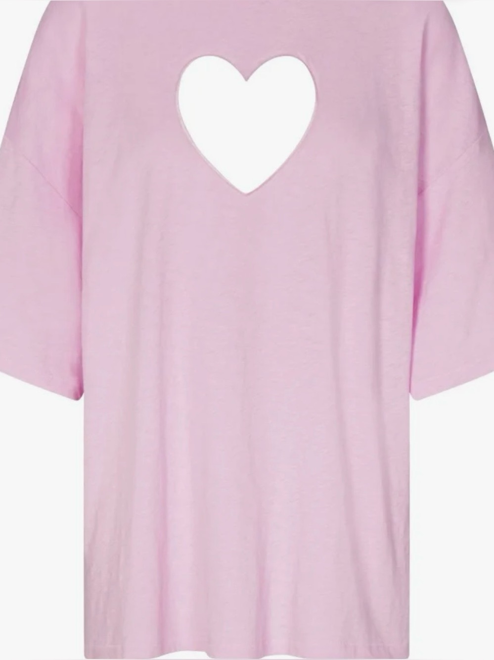 SKIMS Pale Pink Short Sleeve Tee with Heart Cutout NWT
